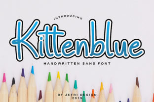 Kittenblue: A Playful Handwritten Display Font