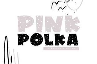 Pink Polka: A Bold and Fun Handwritten Font with Polka Dots