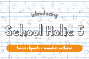 School Holic 5: The Playful, Organic Display Font That Brings School-Themed Design to Life