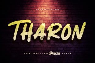 Tharon: A Bold Brush Font for Strong Visuals